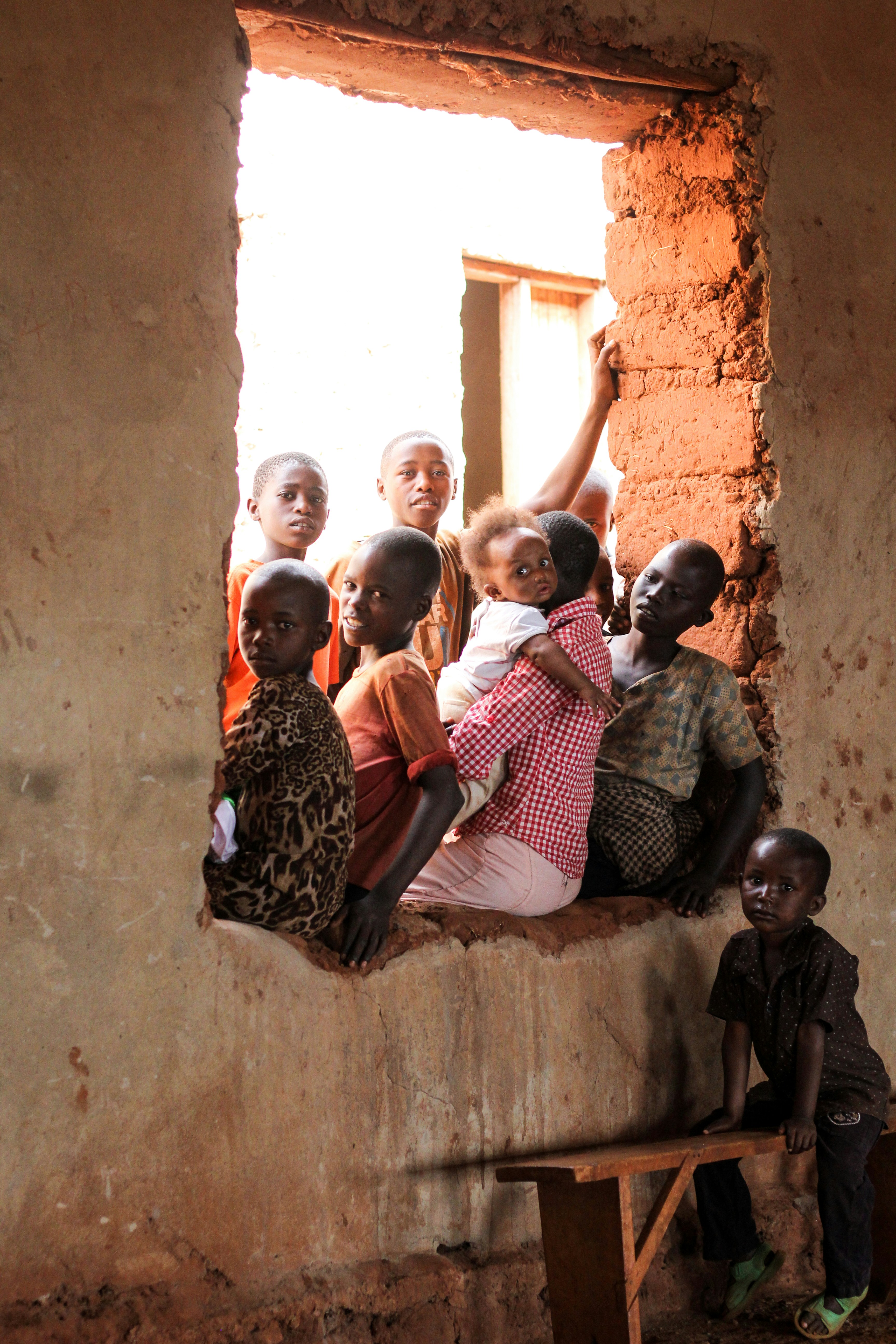 Family receiving food package